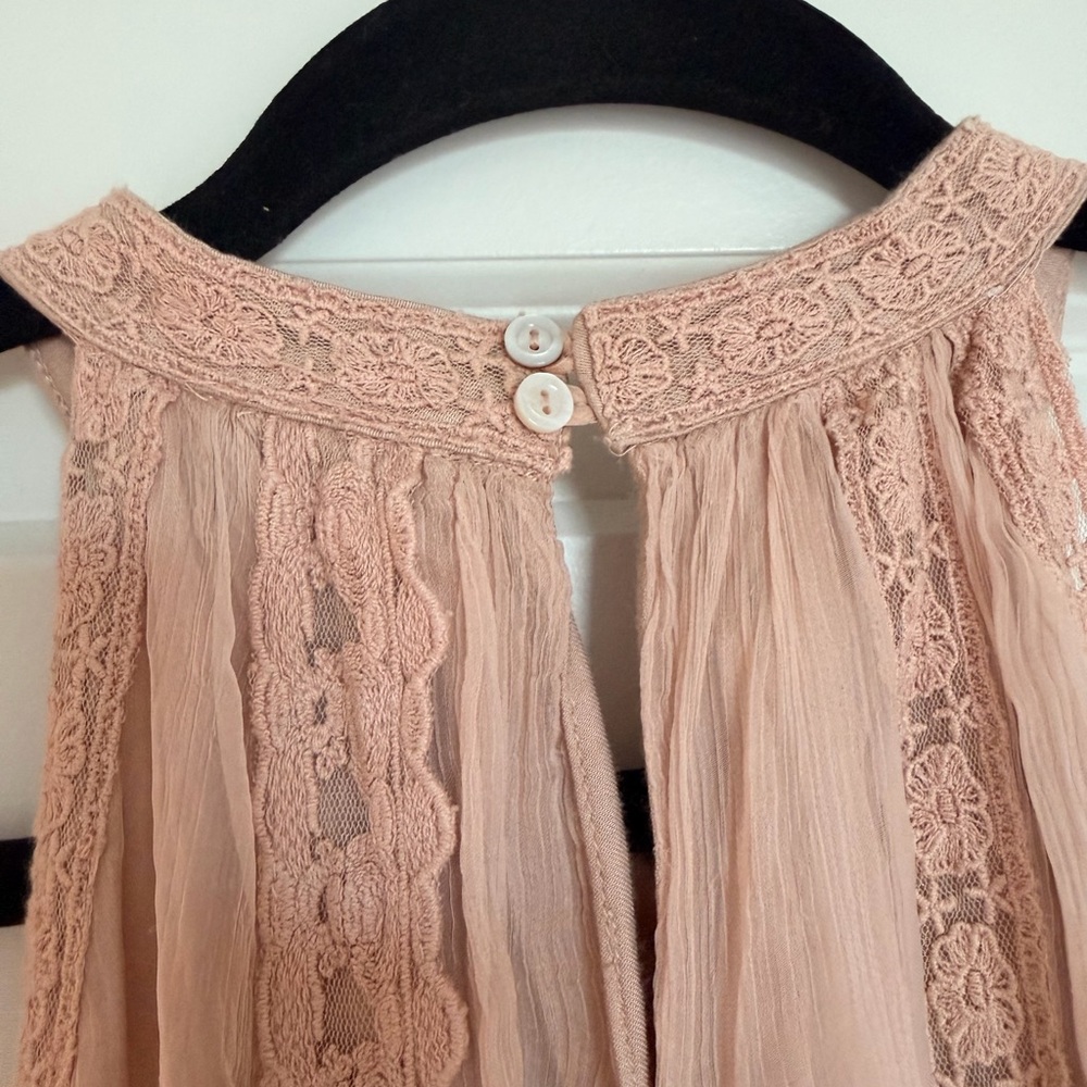 Sundance Sleeveless Lace Midi Dress in Blush Women’s Size Petite Medium - Picture 10 of 10